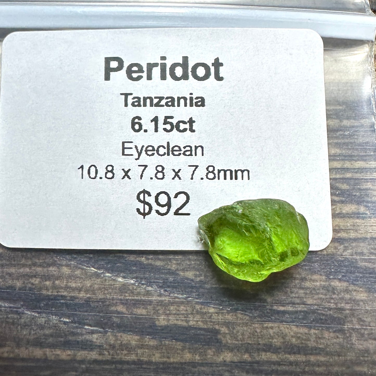 6.15ct Tanzania PERIDOT Facet Rough