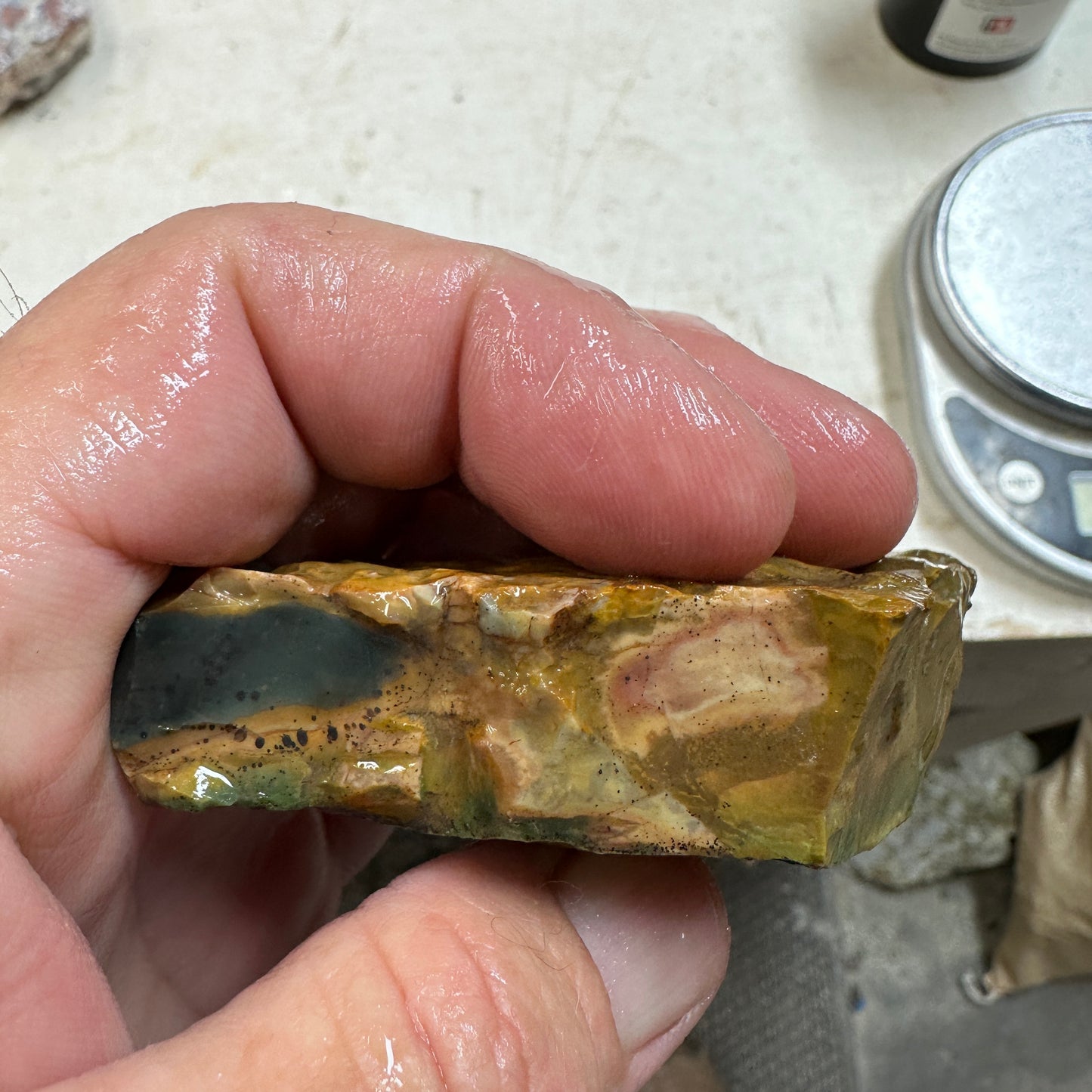 MORRISONITE JASPER Faced Rough - 0.43 Pounds