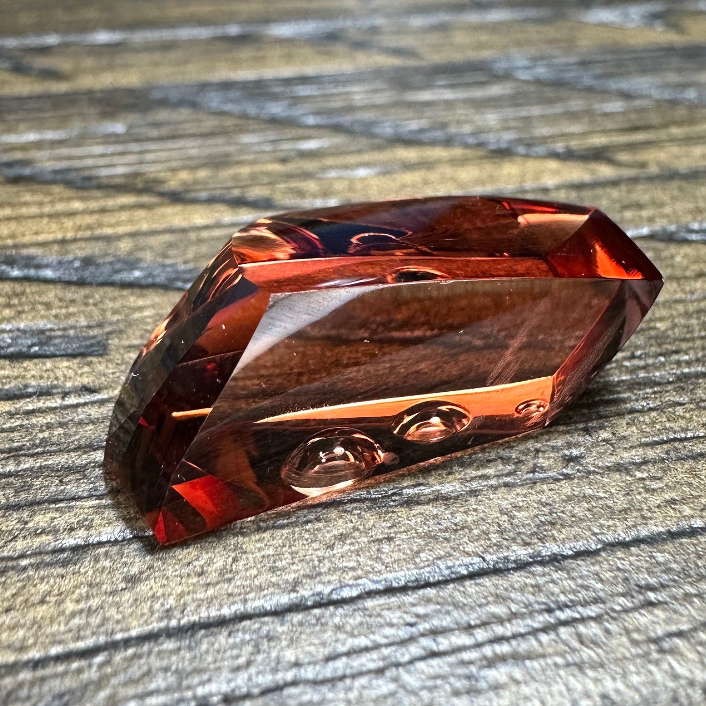 14.82ct Red OREGON SUNSTONE Faceted Stone SUN003