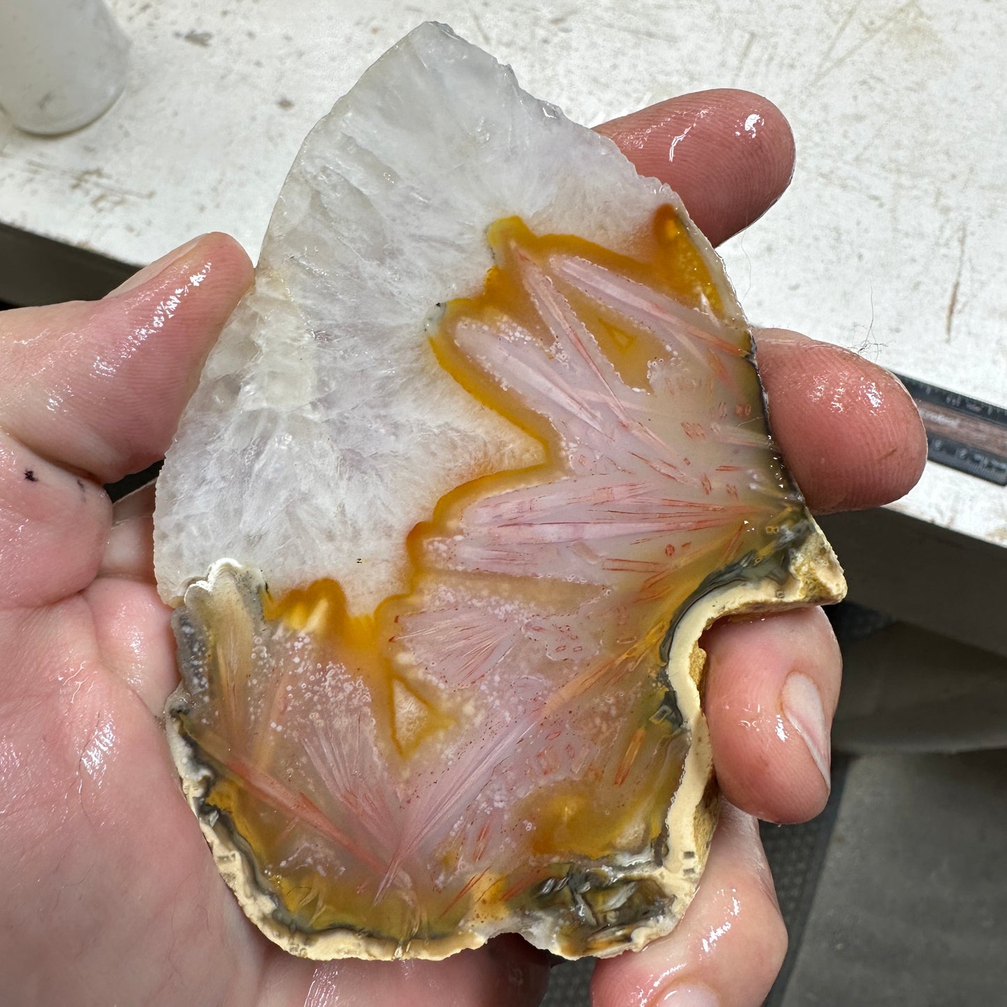 TUBE AGATE Slab - 109 grams