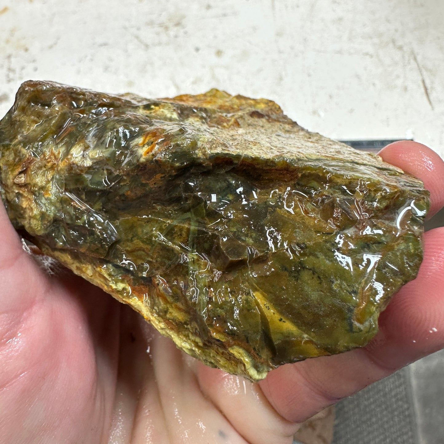 MORRISONITE JASPER Faced Rough - 1.16 Pounds