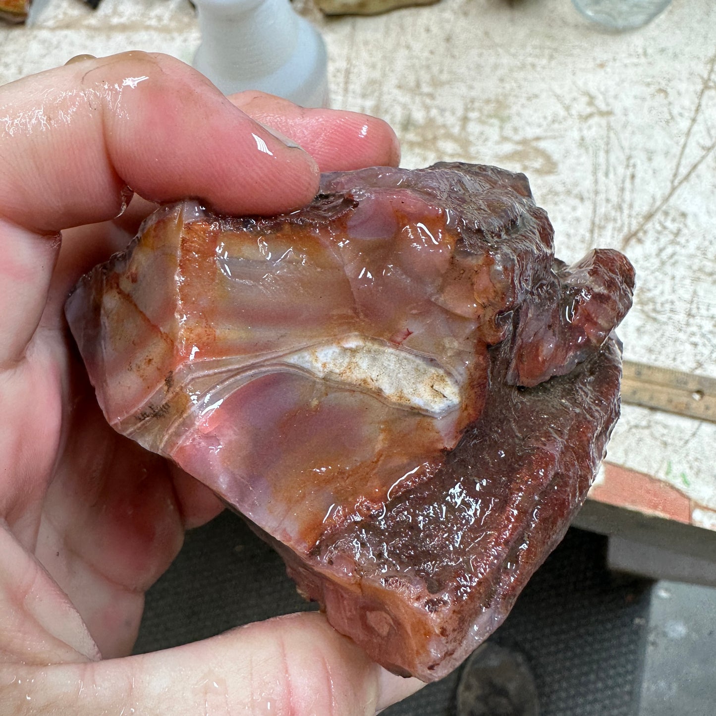 SWAZI ROSE AGATE Rough - 1.31 Pounds