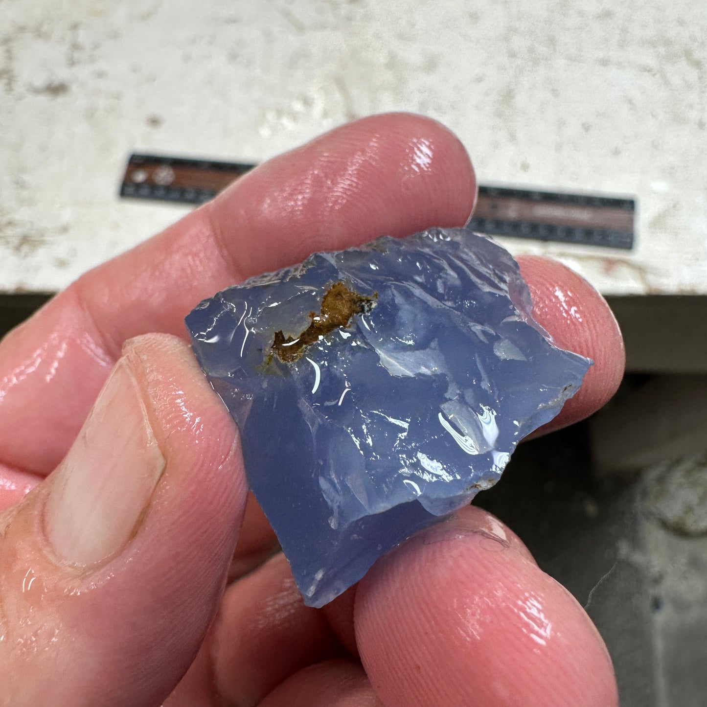 Ethiopian BLUE AGATE Rough - 48.0 grams