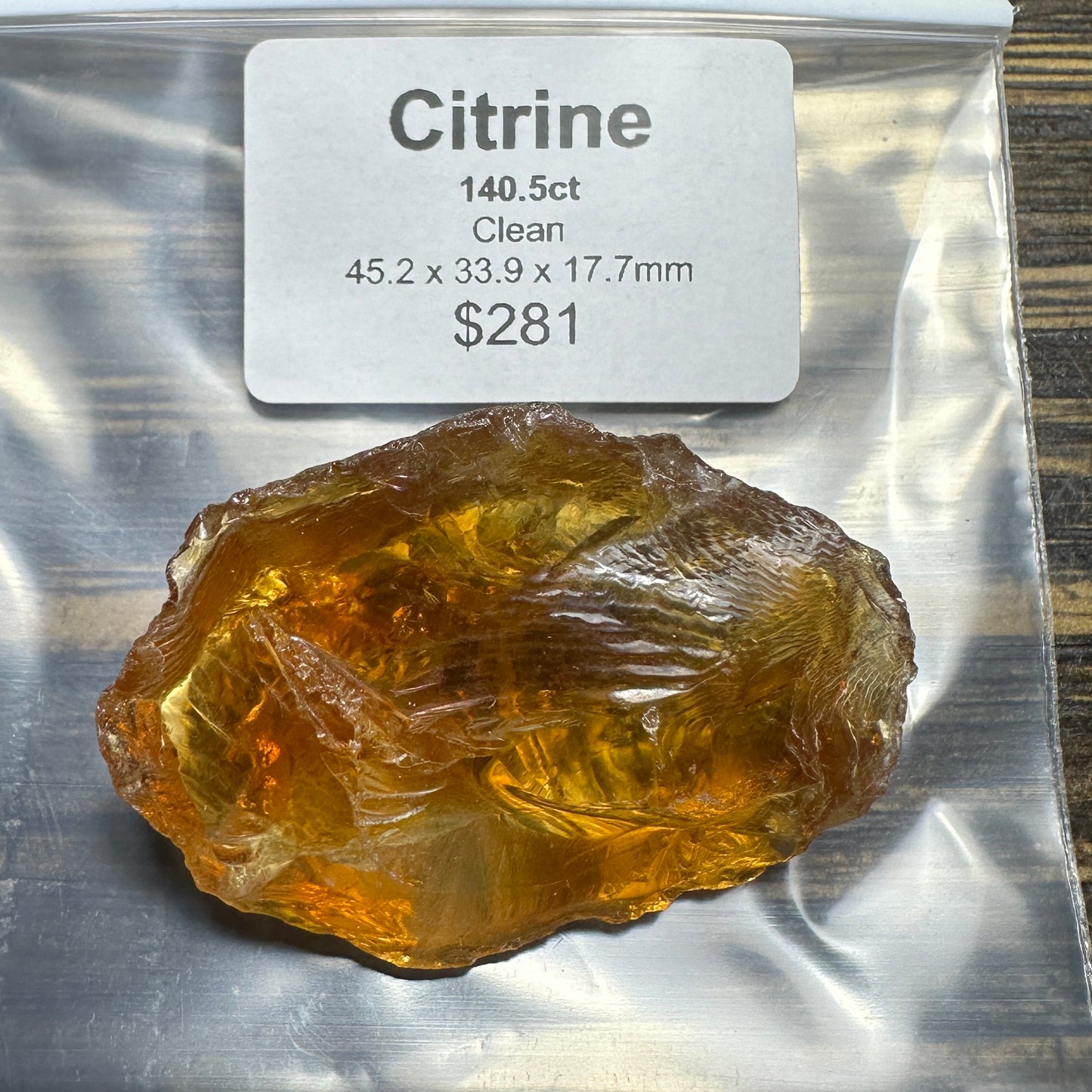 140.5ct CITRINE QUARTZ Facet Rough