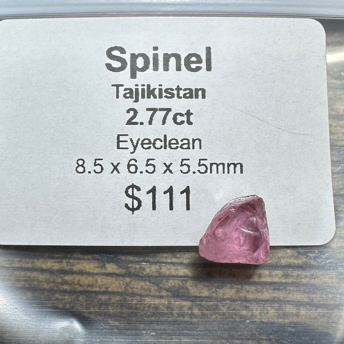 2.77ct Tajik SPINEL Facet Rough