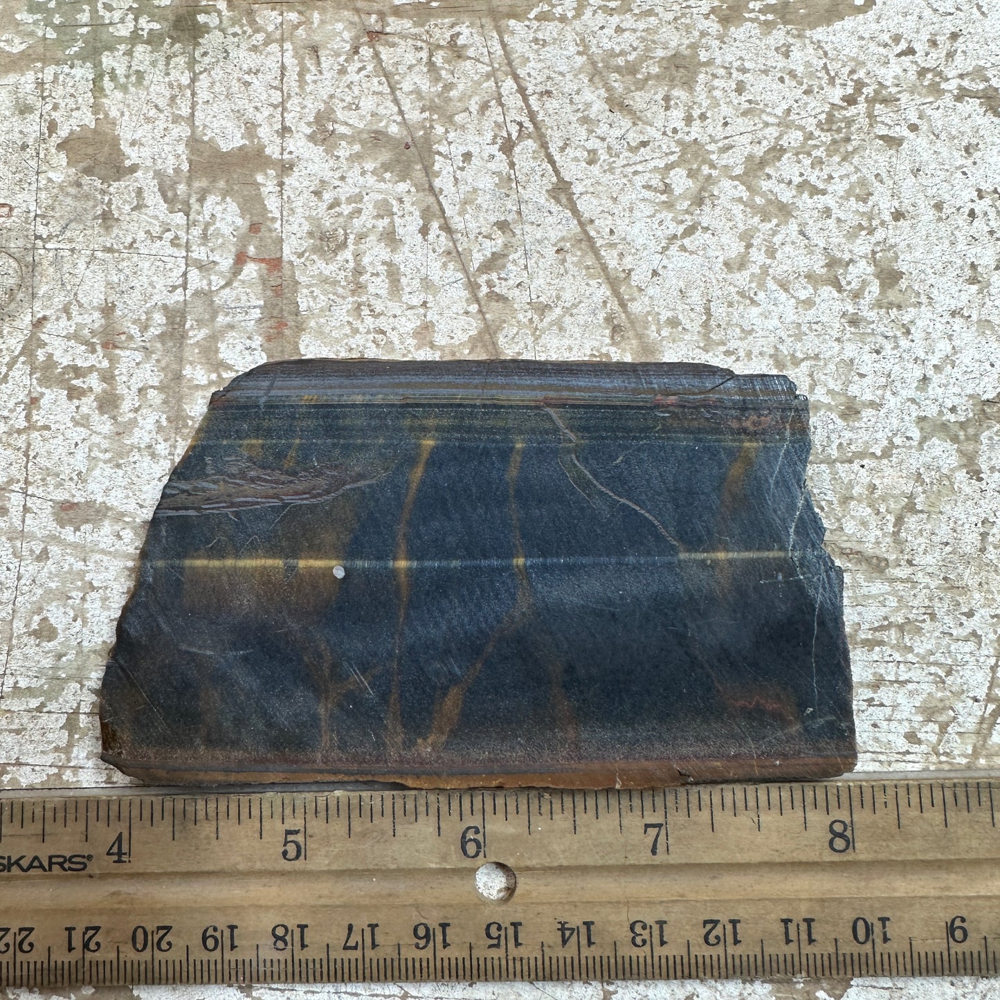 VARIEGATED TIGERS EYE Slab - 123 grams