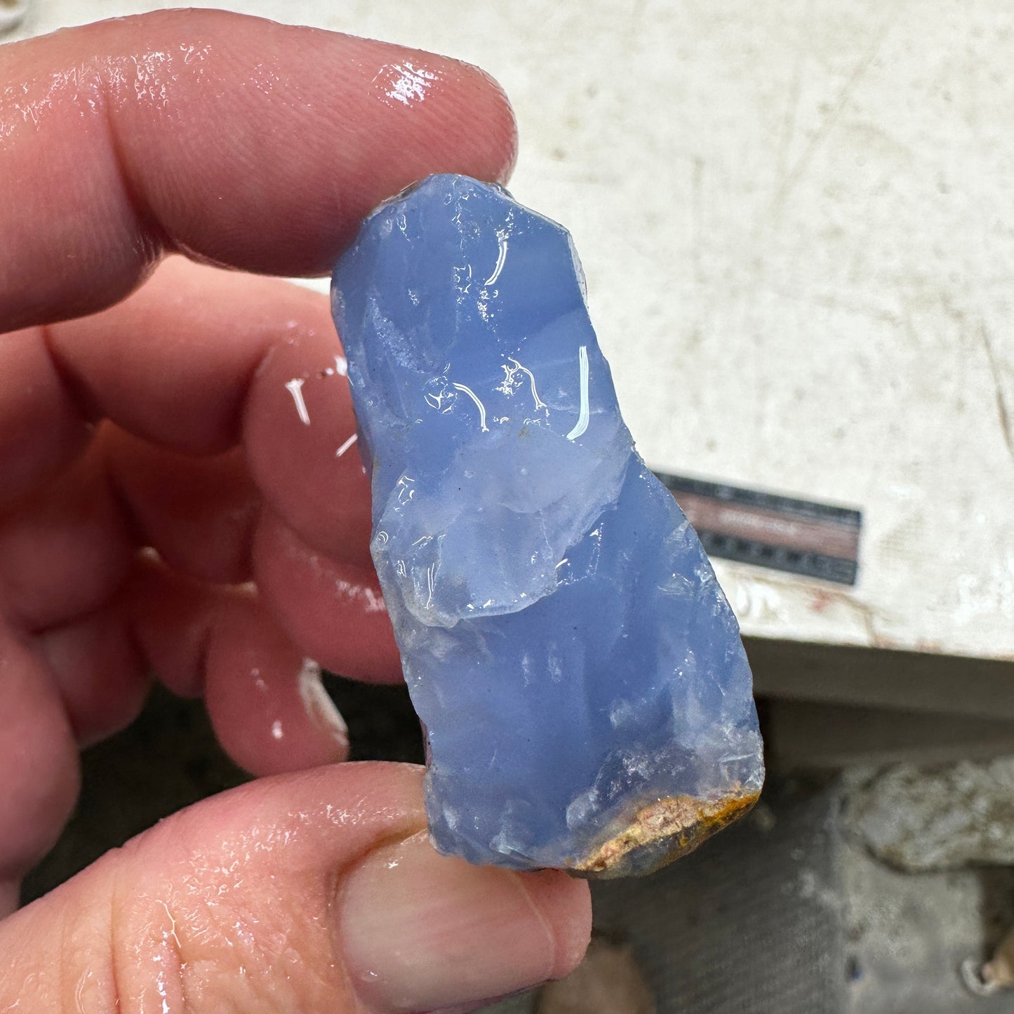 Ethiopian BLUE AGATE Rough - 67.1 grams