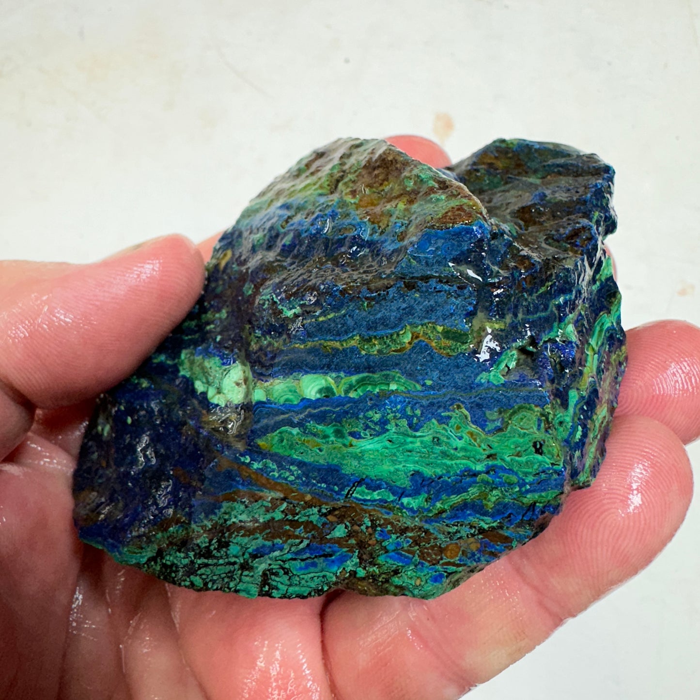 AZURITE MALACHITE Faced Rough - 400 grams