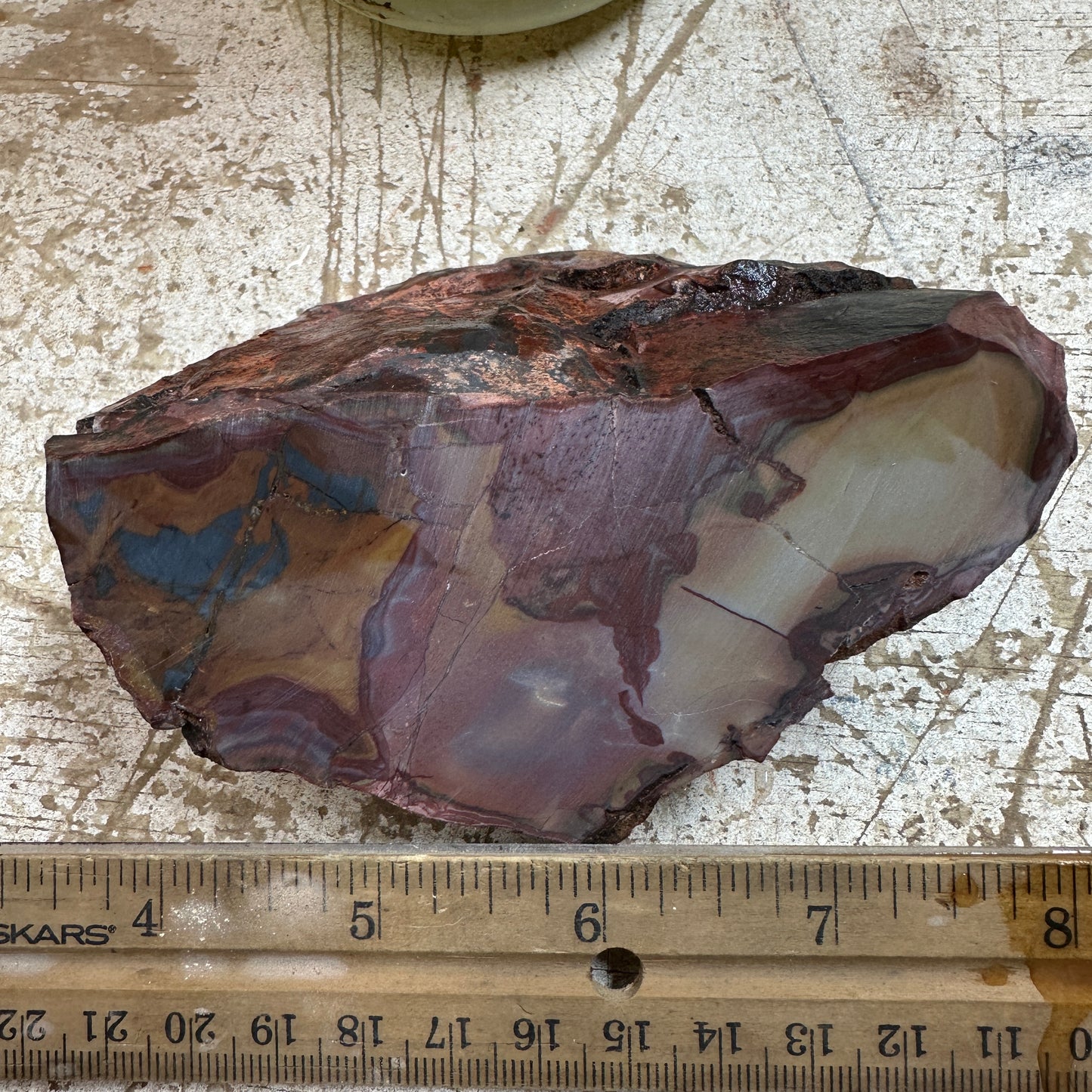 MESCALERO JASPER Faced Rough - 0.77 Pounds