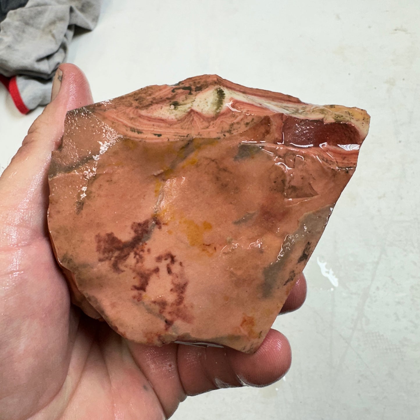 WINDY MOUNTAIN JASPER Faced Rough - 1.36 Pounds