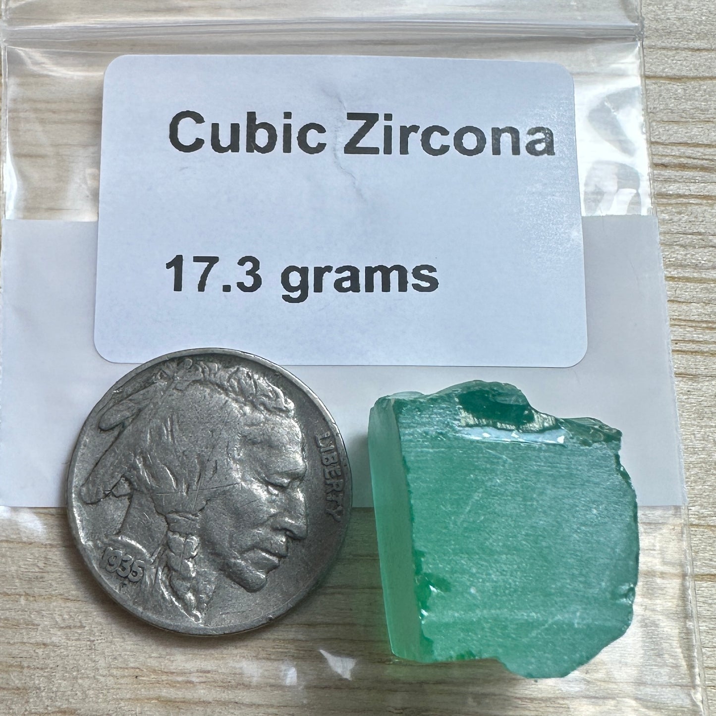 17.3 gram CUBIC ZIRCON Facet Rough