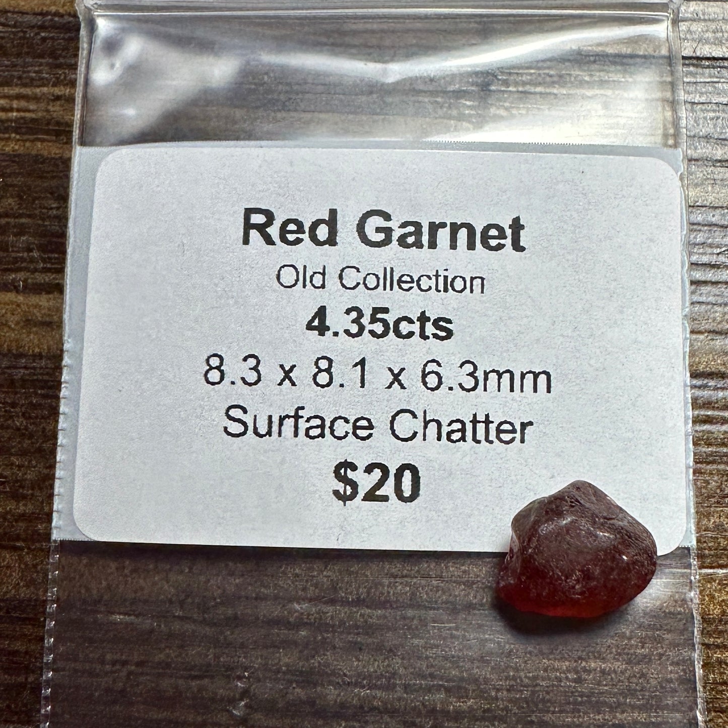 4.35ct  RED GARNET Facet Rough