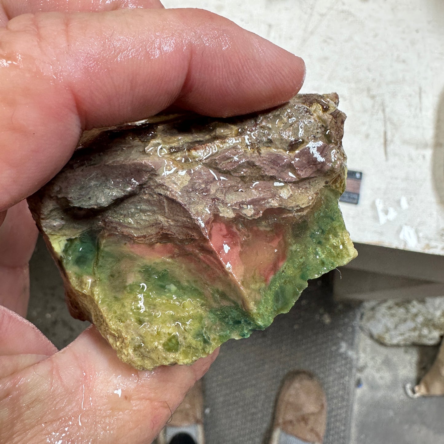 MORRISONITE JASPER Faced Rough - 0.64 Pounds