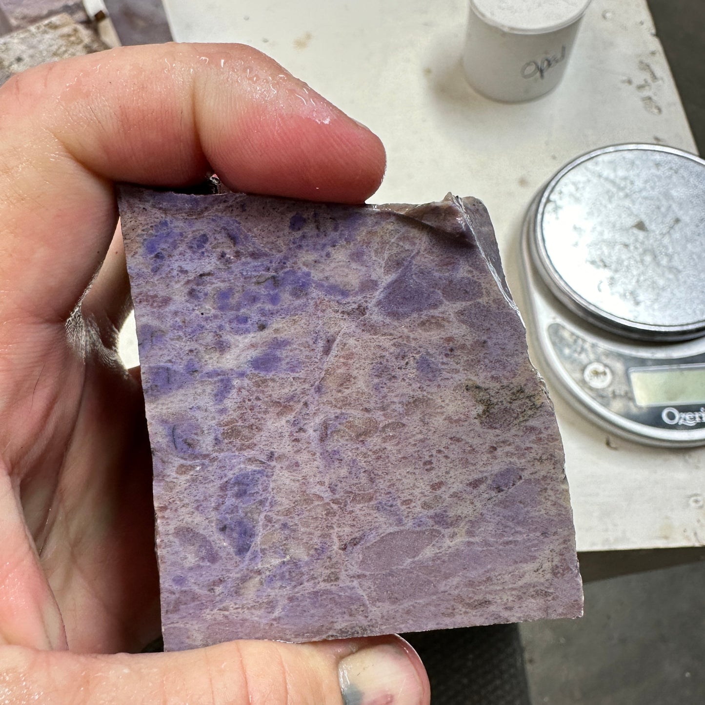 TURKISH PURPLE JADEITE Faced Rough - 1.30 Pounds