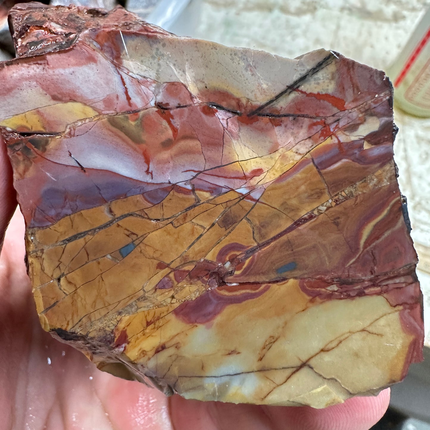 MESCALERO JASPER Faced Rough - 1.58 Pounds