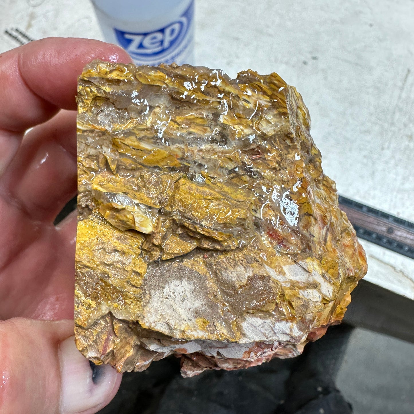 Golden HOWARDITE Faced Rough - 14.9ozs