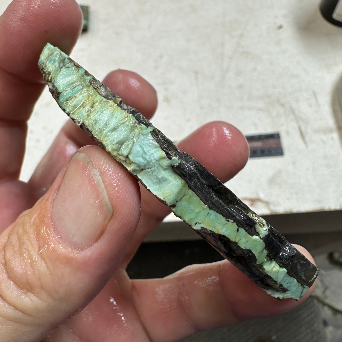 BROKEN ARROW VARISCITE Trimmed Rough Slab - 71 grams