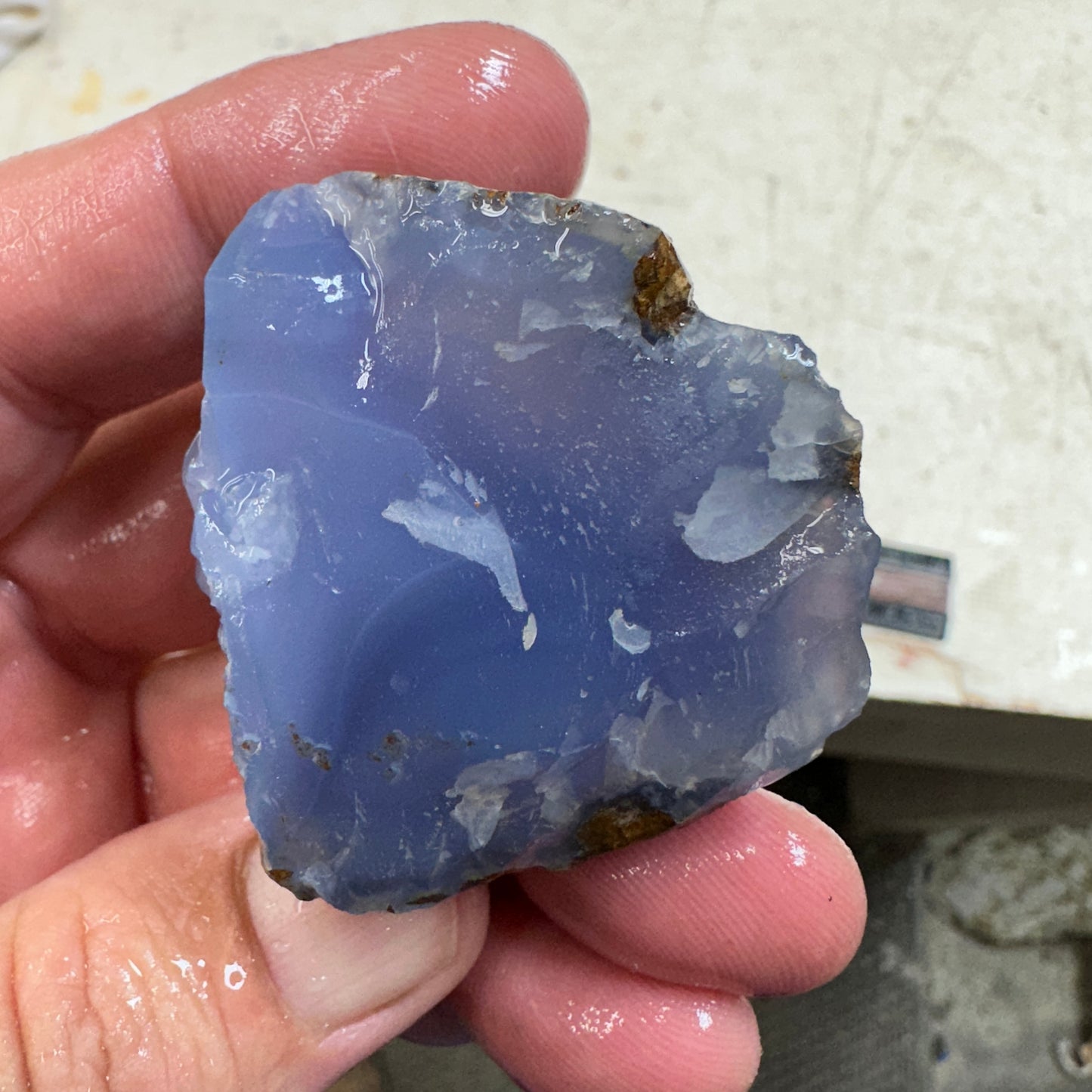 Ethiopian BLUE AGATE Rough - 67.1 grams