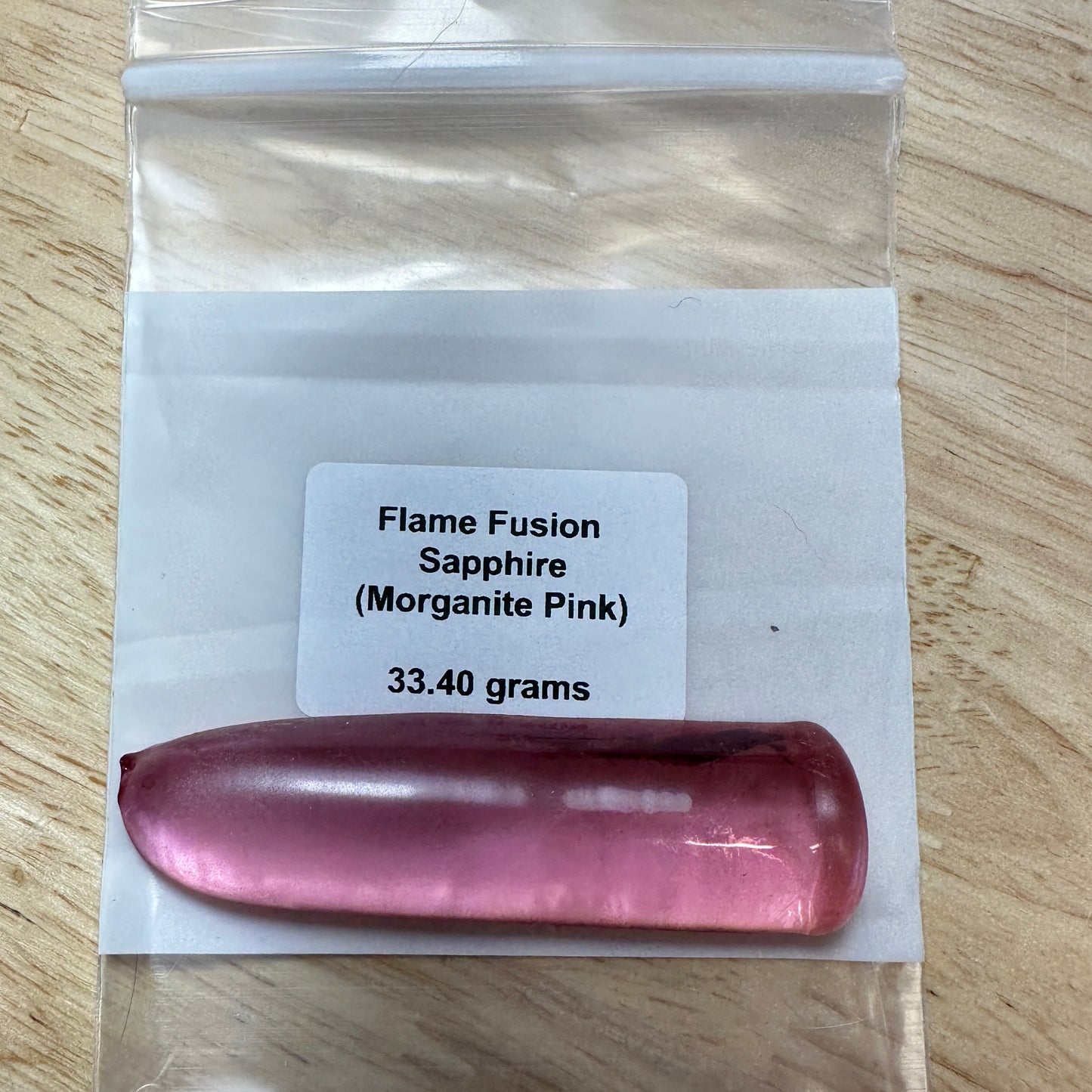 Morganite Pink FLAME FUSION LAB SAPPHIRE Facet Rough 33.40g