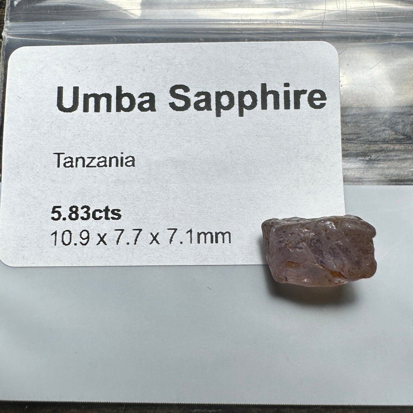 5.83ct UMBA SAPPHIRE Facet Rough