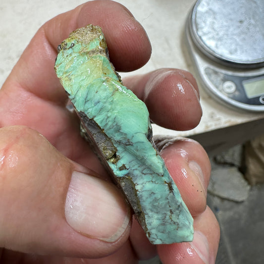 BROKEN ARROW VARISCITE Trimmed Rough Slab - 89 grams