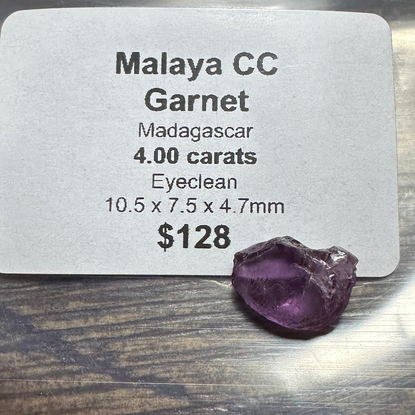 4.00ct Color Change MALAYA GARNET Facet Rough