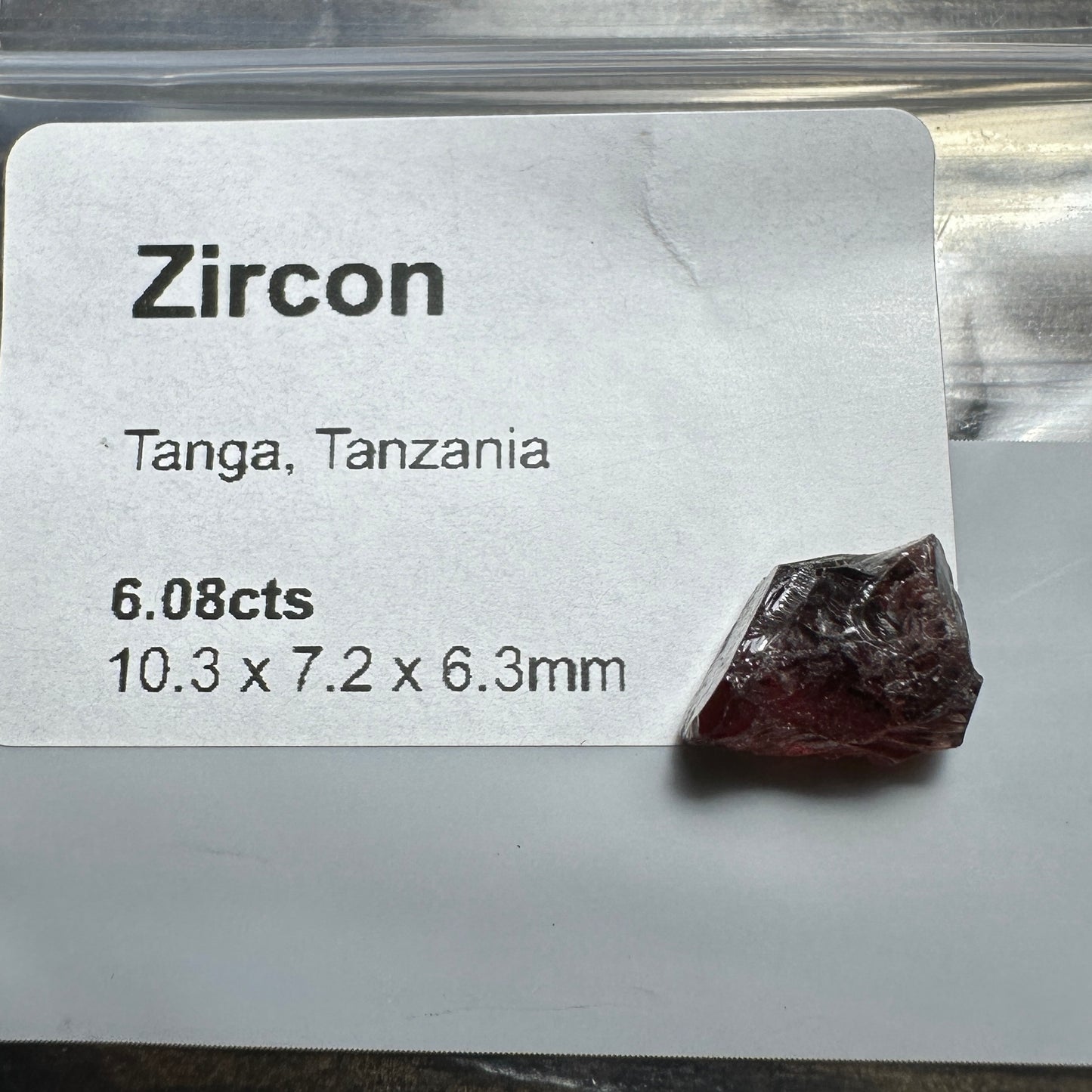 6.08ct Tanga ZIRCON Facet Rough