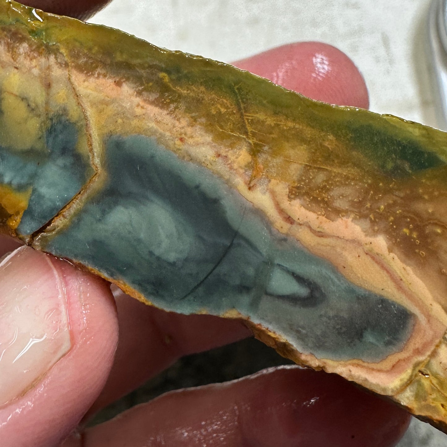 MORRISONITE JASPER Faced Rough - 0.43 Pounds