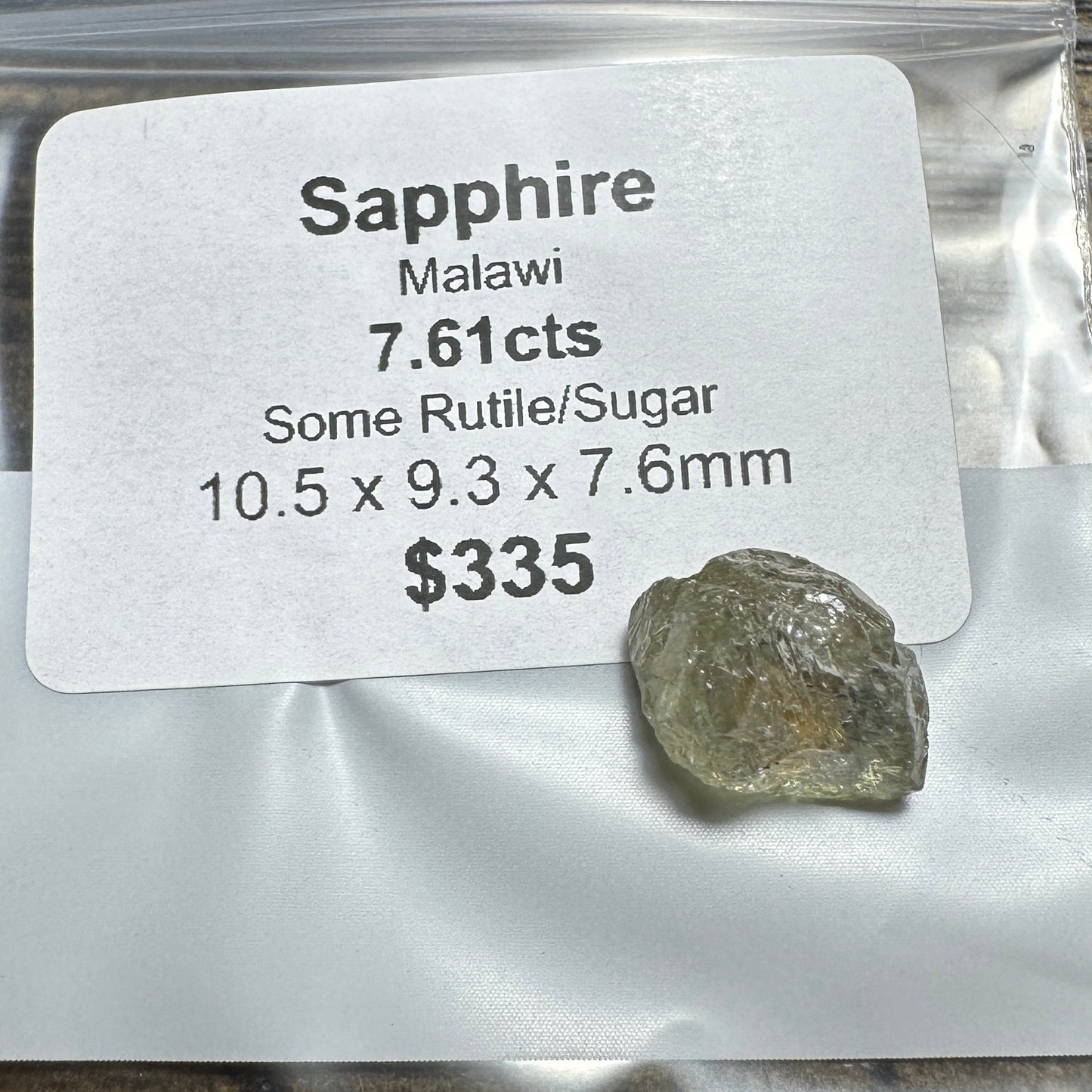 7.61ct Malawi SAPPHIRE Facet Rough
