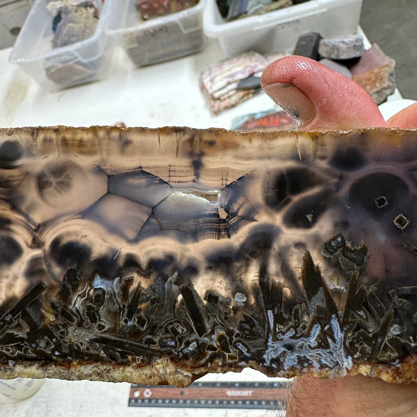 TURKISH STICK AGATE Slab - 256 grams