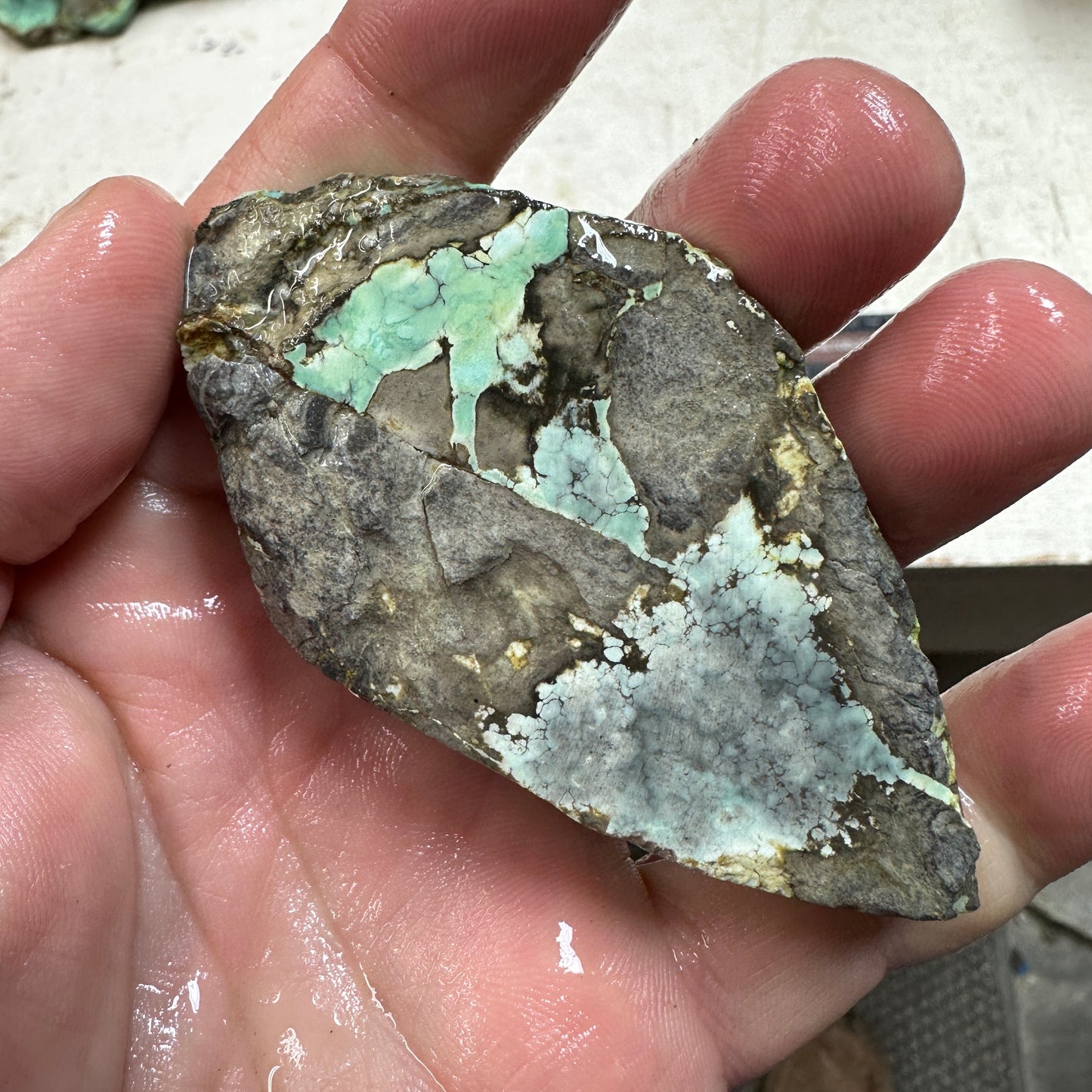 BROKEN ARROW VARISCITE Trimmed Rough Slab - 71 grams