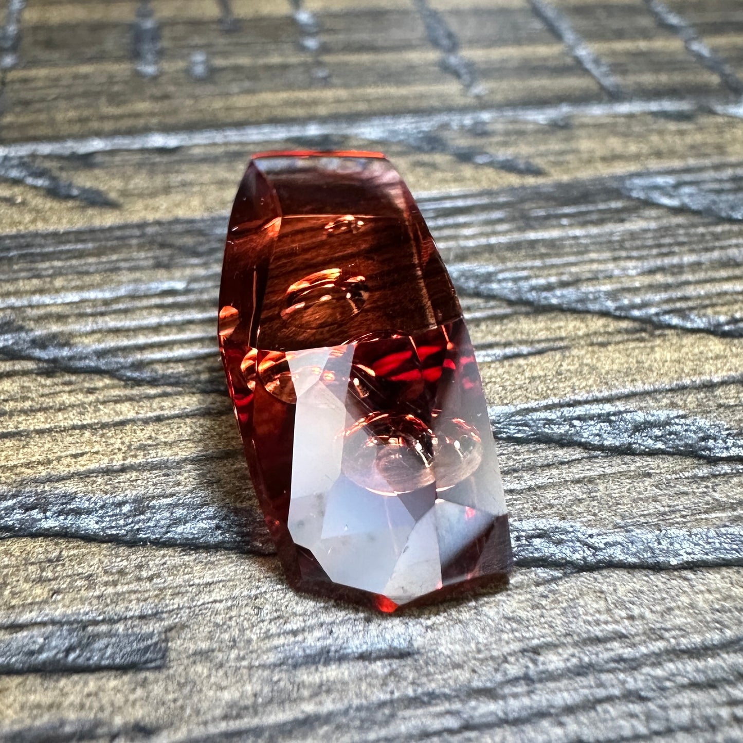 14.82ct Red OREGON SUNSTONE Faceted Stone SUN003