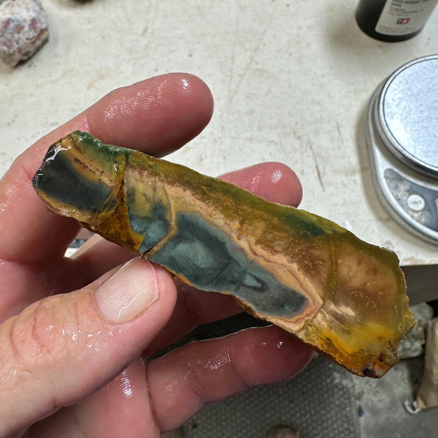 MORRISONITE JASPER Faced Rough - 0.43 Pounds