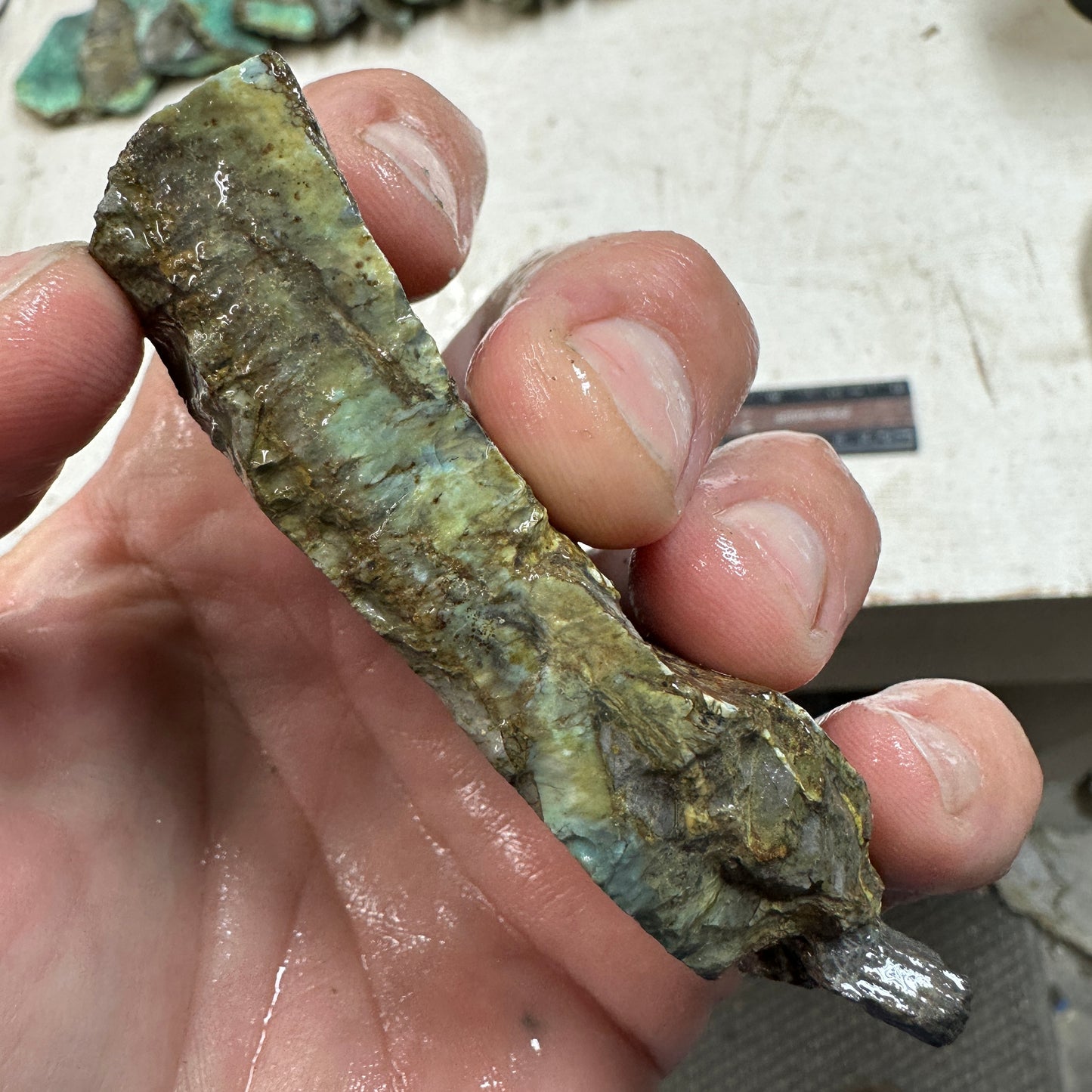 BROKEN ARROW VARISCITE Trimmed Rough Slab - 152 grams