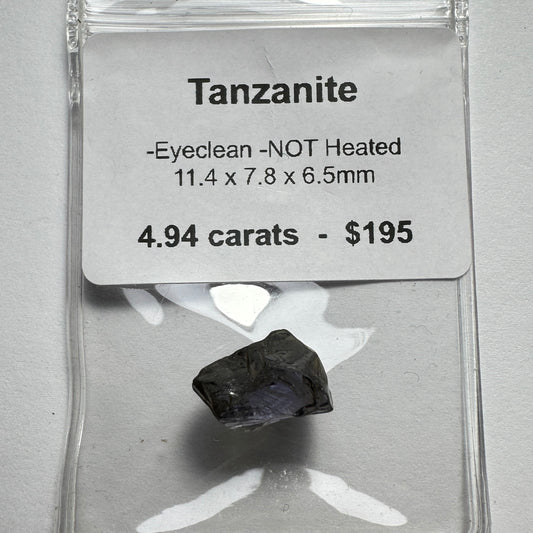 4.94ct TANZANITE Facet Rough