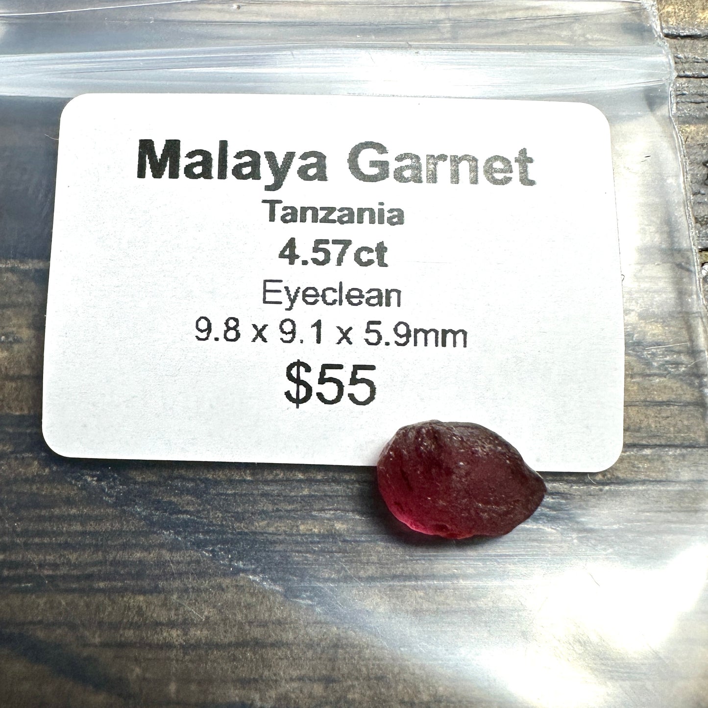 4.57ct MALAYA GARNET Facet Rough