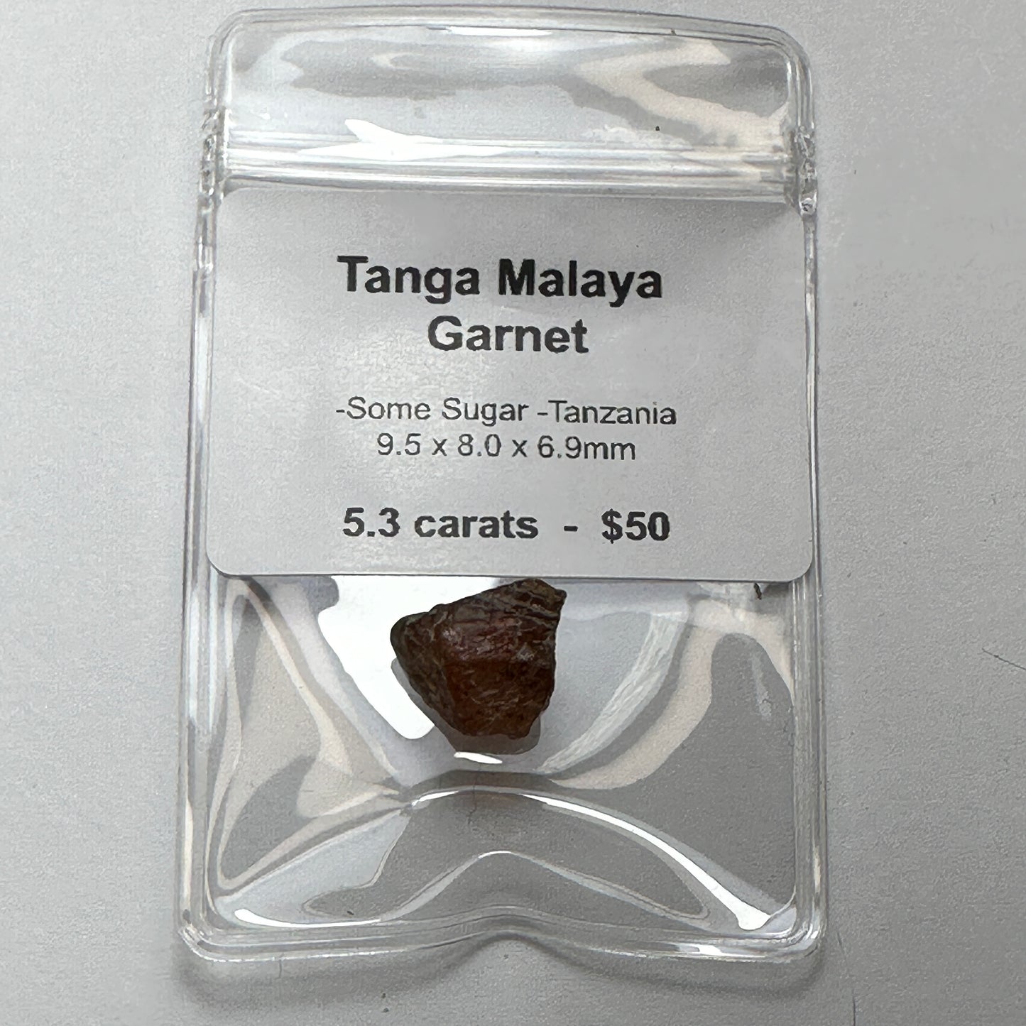 5.3ct TANGA MALAYA GARNET Facet Rough