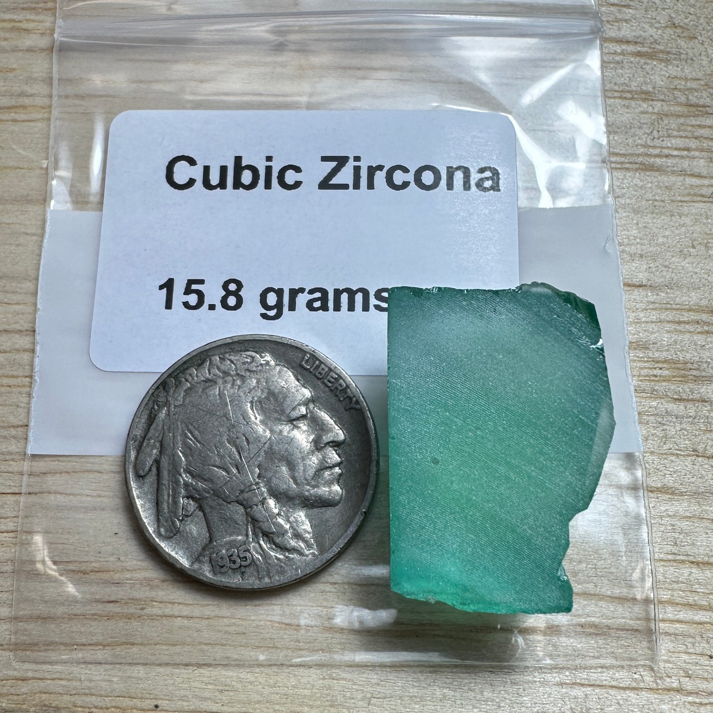 15.8 gram CUBIC ZIRCON Facet Rough