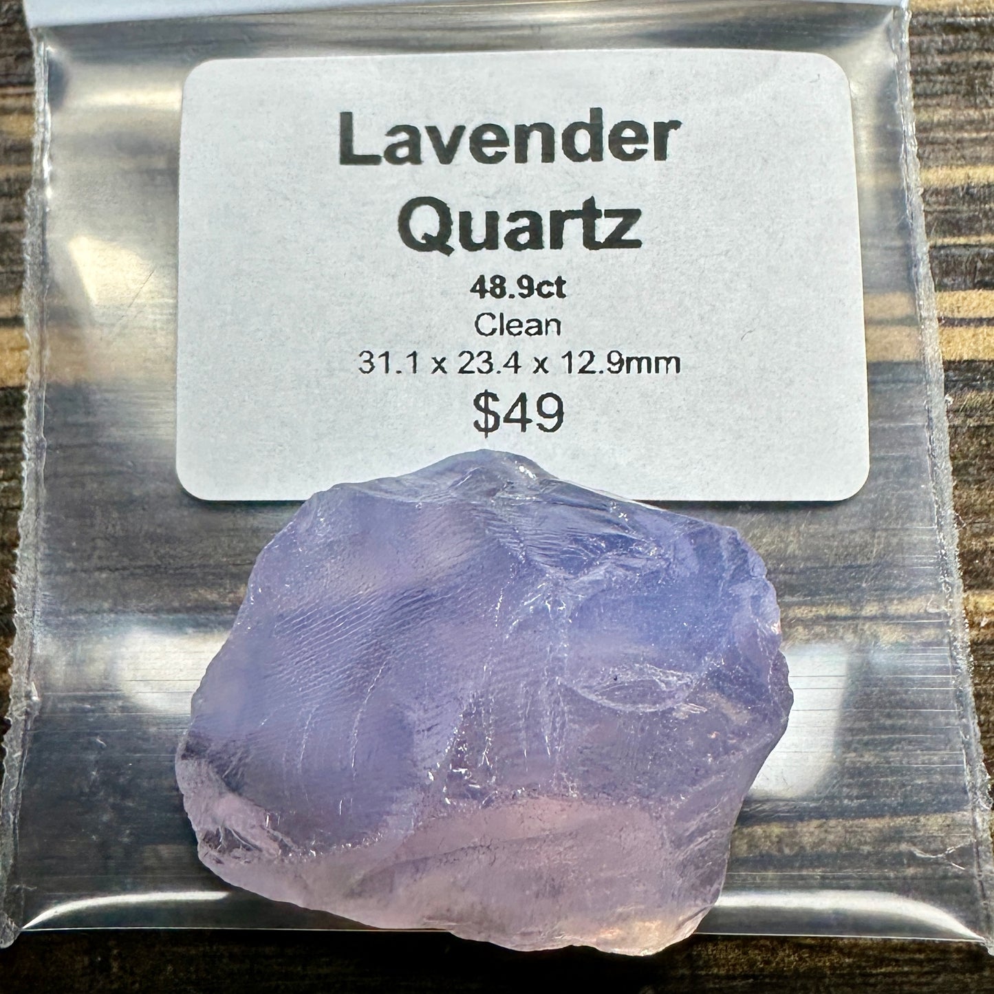 48.9ct LAVENDER QUARTZ Facet Rough