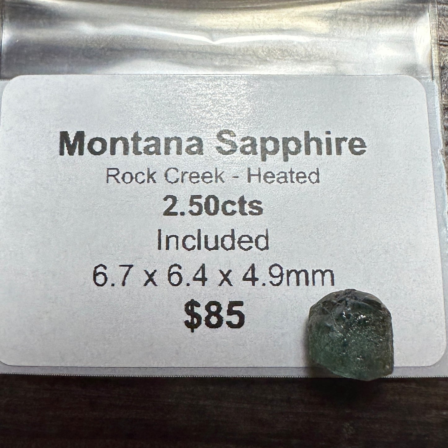 2.50ct MONTANA SAPPHIRE Facet Rough