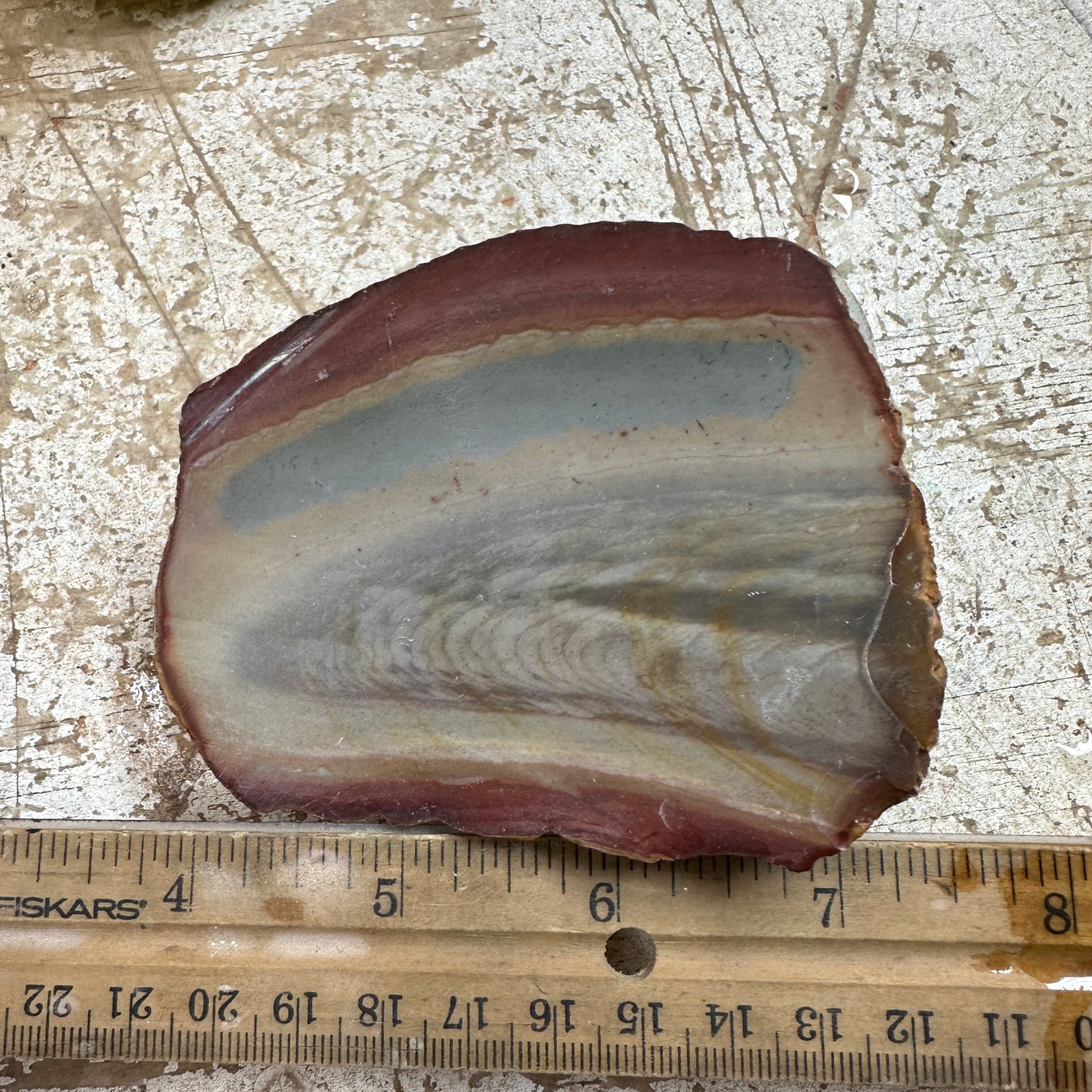 POLYCHROME JASPER Faced Rough - 0.88 Pounds