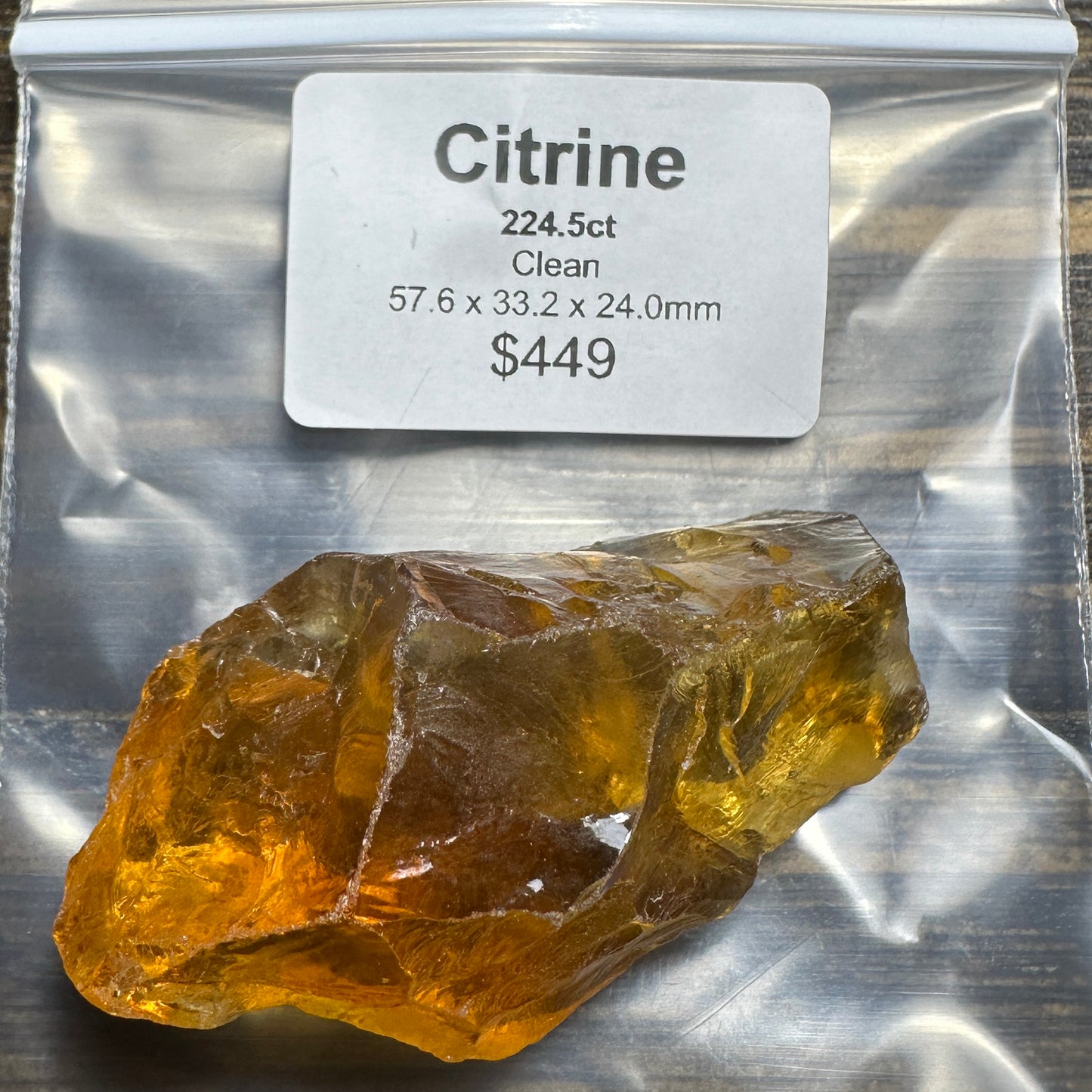 224.5ct CITRINE QUARTZ Facet Rough