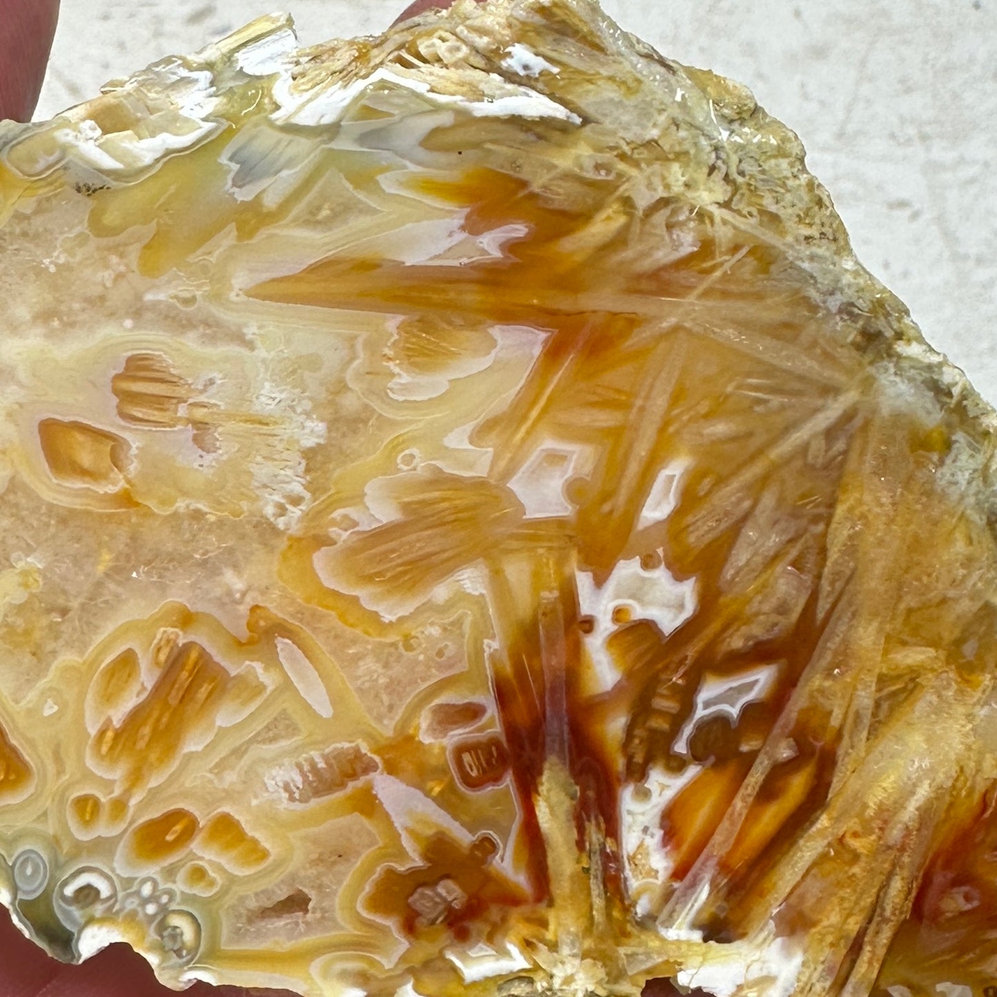 TUBE AGATE Slab - 119 grams