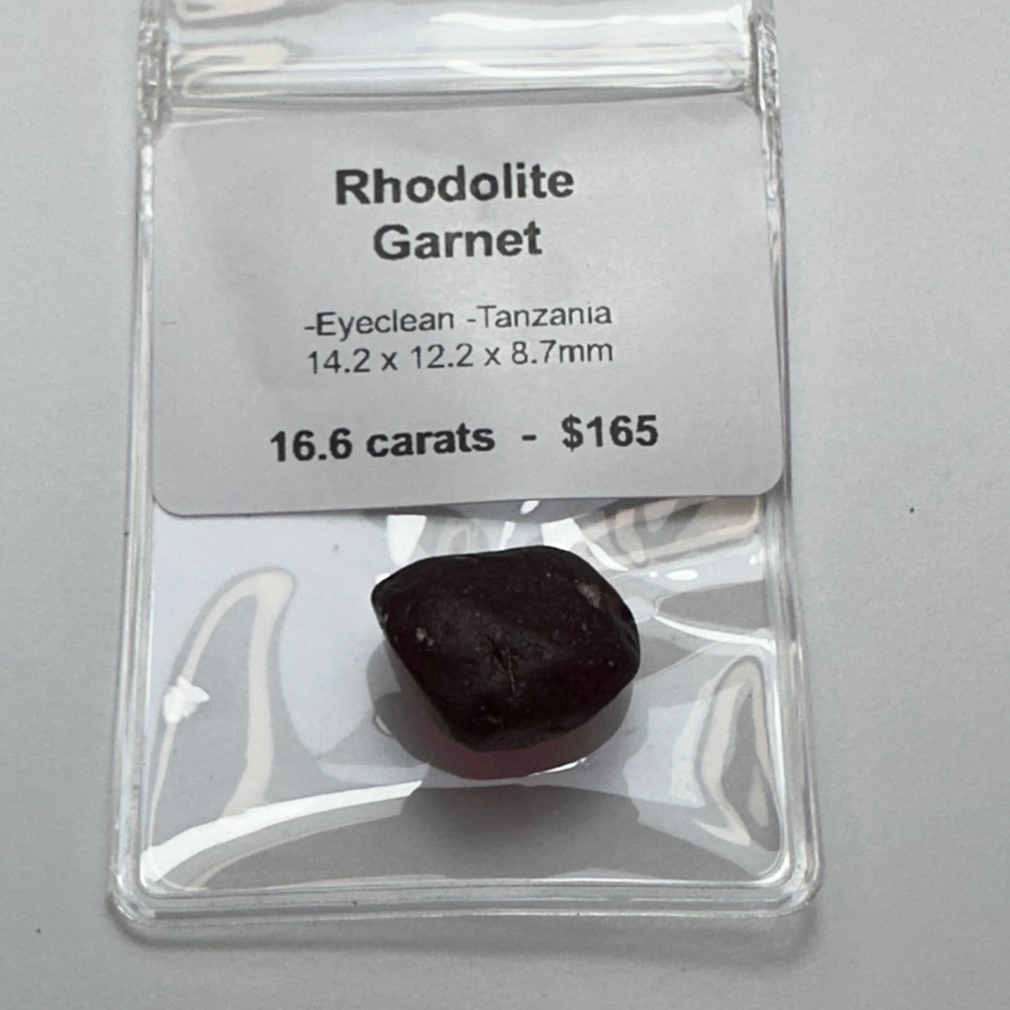 16.6ct RHODOLITE GARNET Facet Rough