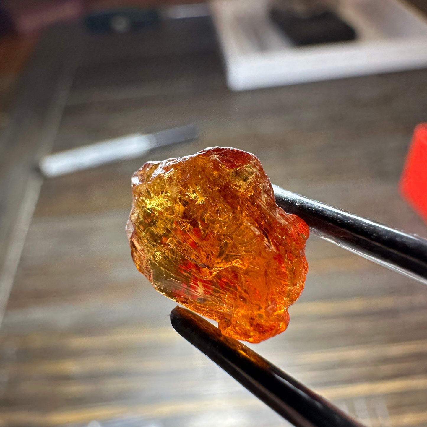 SPESSARTINE GARNET 4pcs., 4.70g Facet Rough Parcel