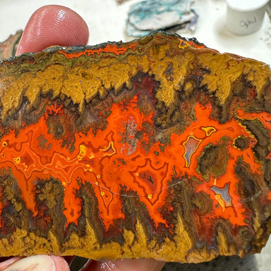 MOROCCAN SEAM AGATE Slab - 160 grams