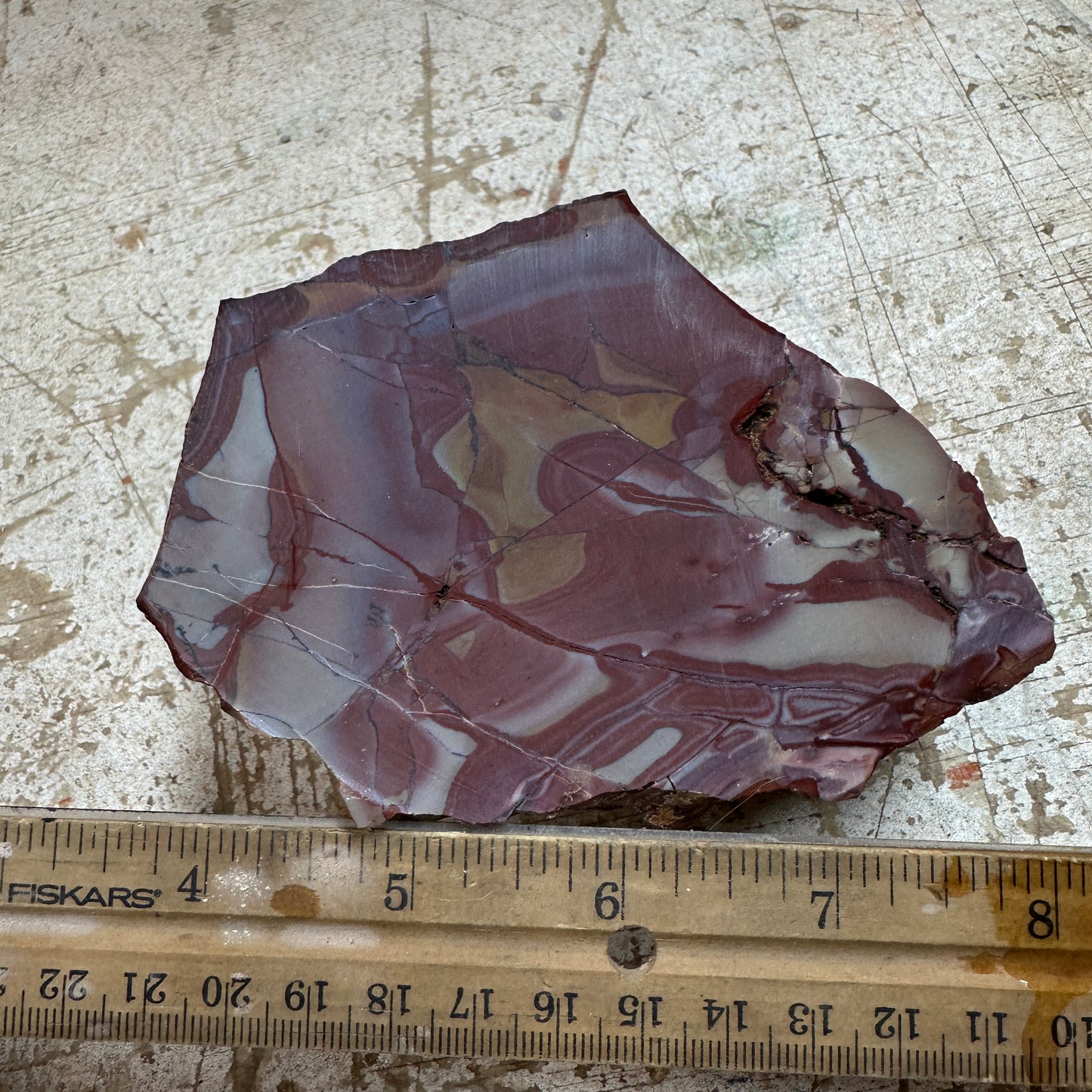 MESCALERO JASPER Faced Rough - 1.60 Pounds