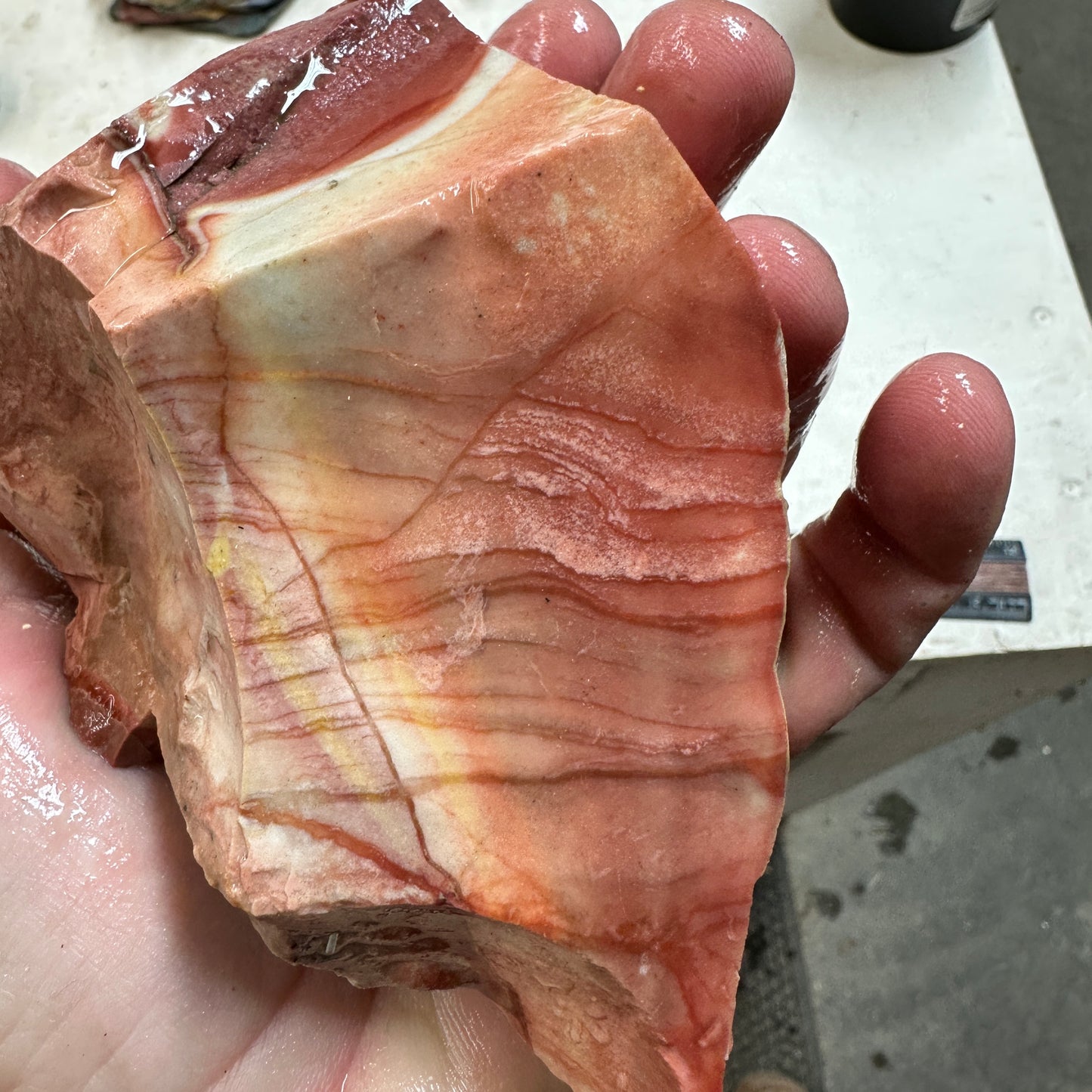 WINDY MOUNTAIN JASPER Faced Rough - 1.66 Pounds