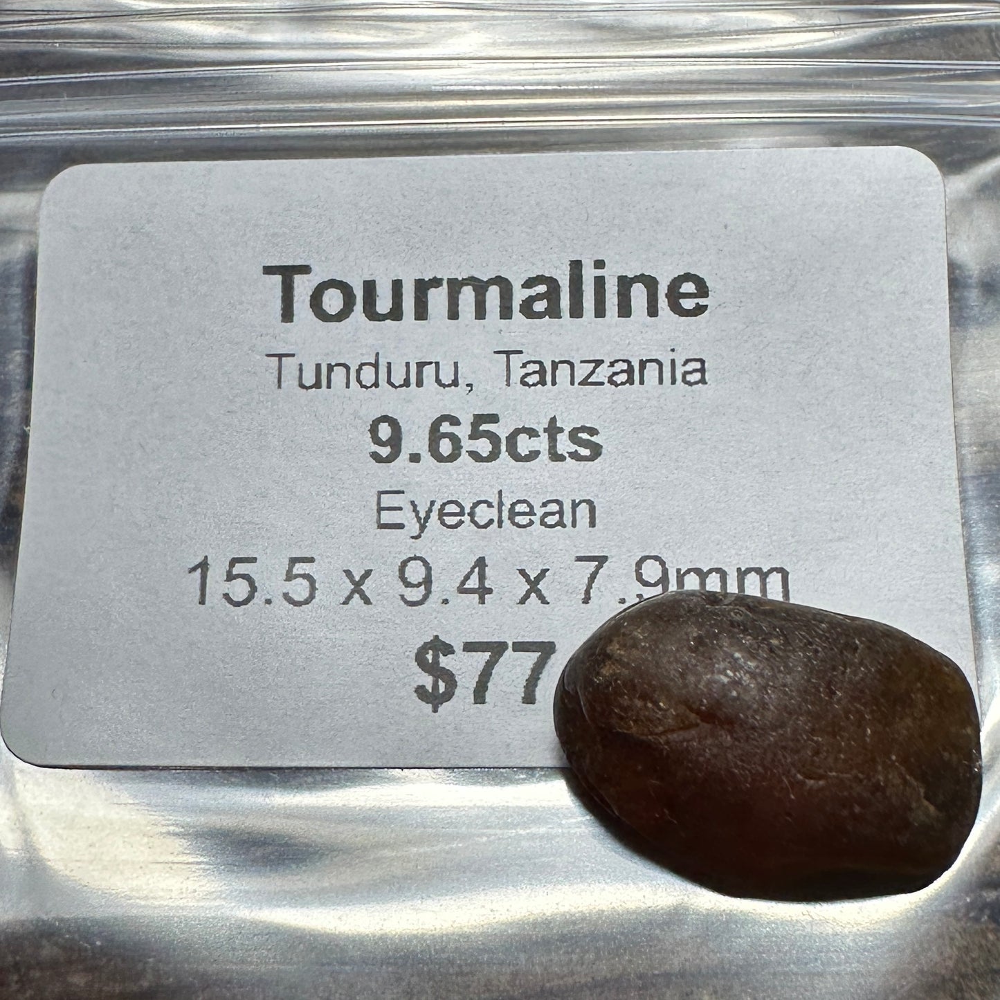 9.65ct Tunduru TOURMALINE Facet Rough