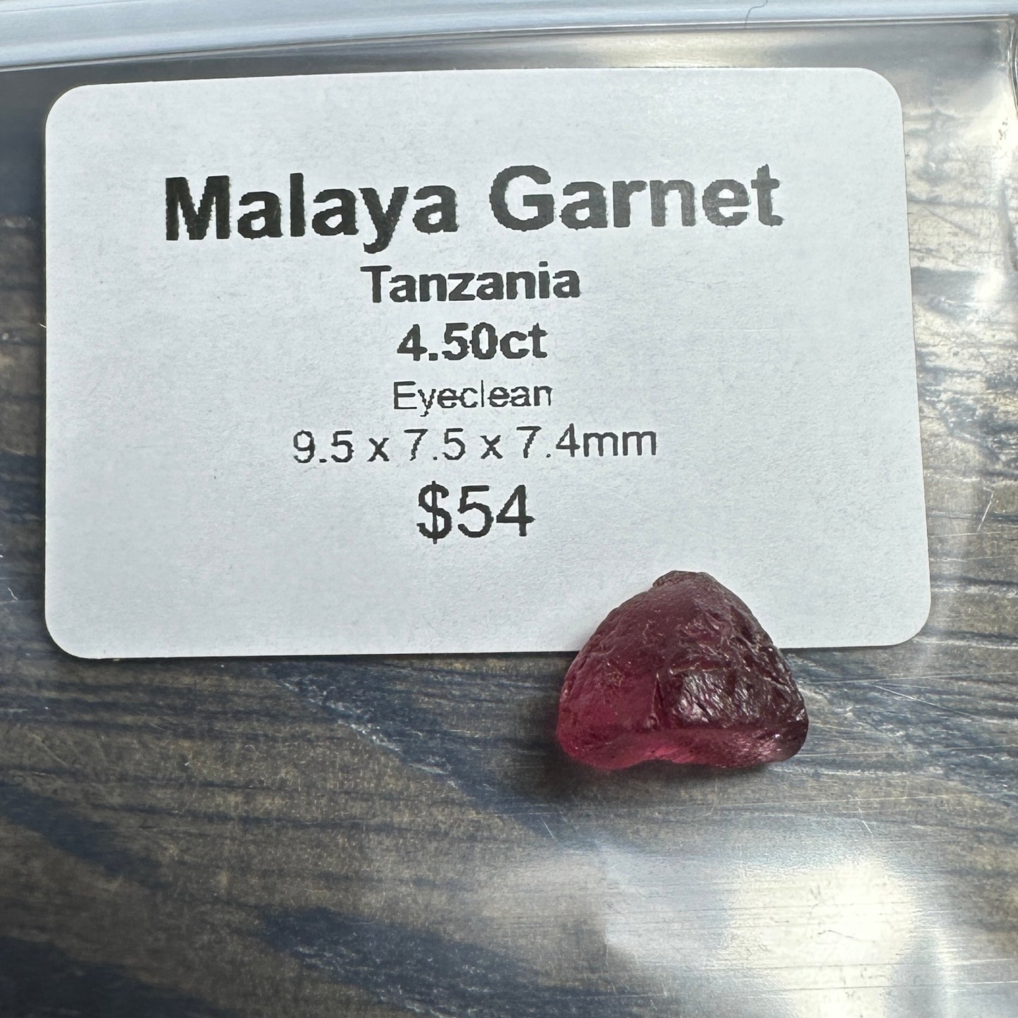 4.50ct MALAYA GARNET Facet Rough